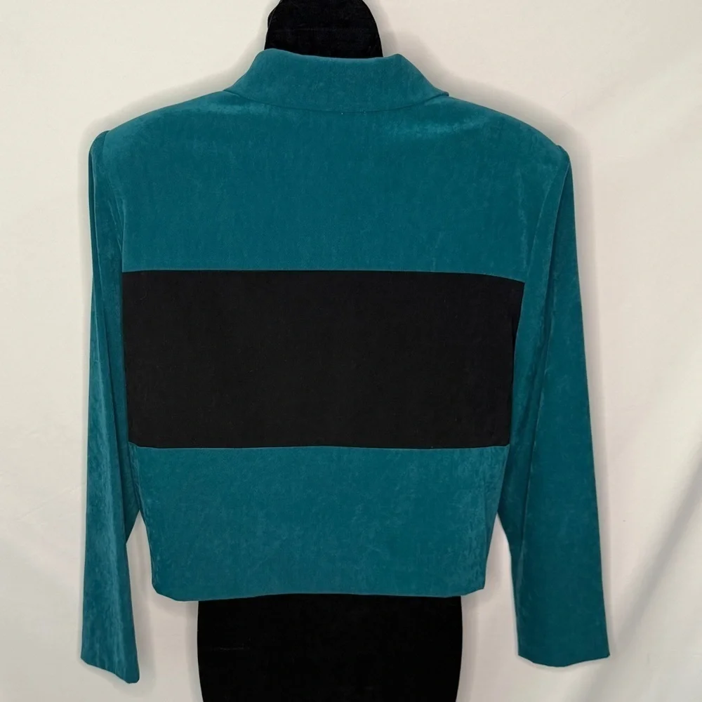 Positive Attitude Vintage Velour Striped Western Jacket Festival Sz P 10
